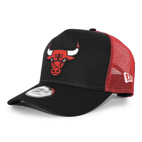 ニューエラ キャップ 9FORTY メッシュキャップ シカゴ ブルズ  NBA TRUCKER MESH CAP BLACK-RED  NEW ERA CHICAGO BULLS