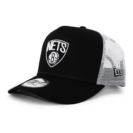 ニューエラ キャップ 9FORTY メッシュキャップ ブルックリン ネッツ  NBA TRUCKER MESH CAP BLACK-WHITE  NEW ERA BROOKLYN NETS