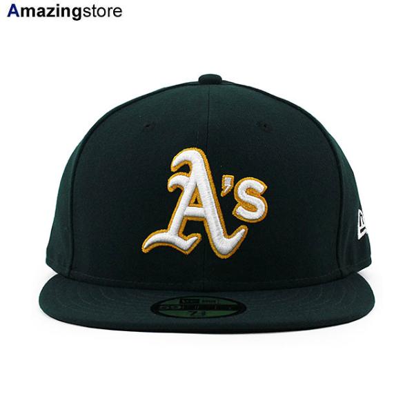 ニューエラ キャップ 59FIFTY オークランド アスレチックス MLB ON-FIELD AUTHENTIC ROAD FITTED CAP GREEN