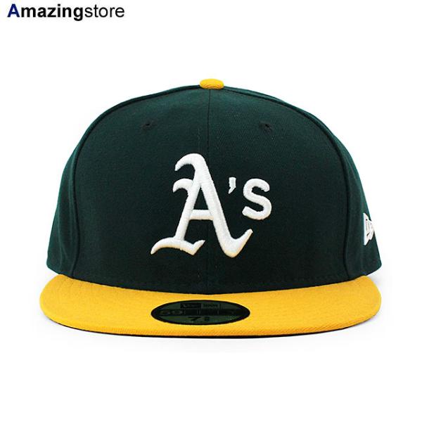 ニューエラ キャップ 59FIFTY オークランド アスレチックス MLB ON FIELD AUTHENTIC HOME FITTED CAP GREEN