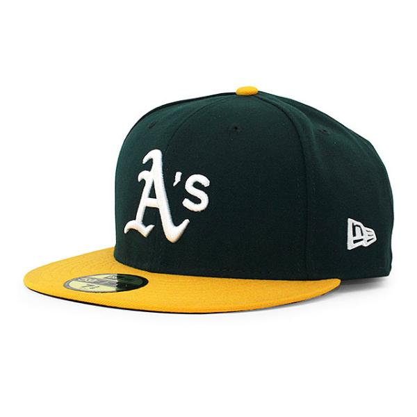 ニューエラ キャップ 59FIFTY オークランド アスレチックス MLB ON FIELD AUTHENTIC HOME FITTED CAP GREEN