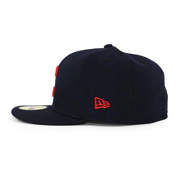 ニューエラ キャップ 59FIFTY クリーブランド インディアンス MLB ON FIELD AUTHENTIC ROAD FITTED CAP NAVY