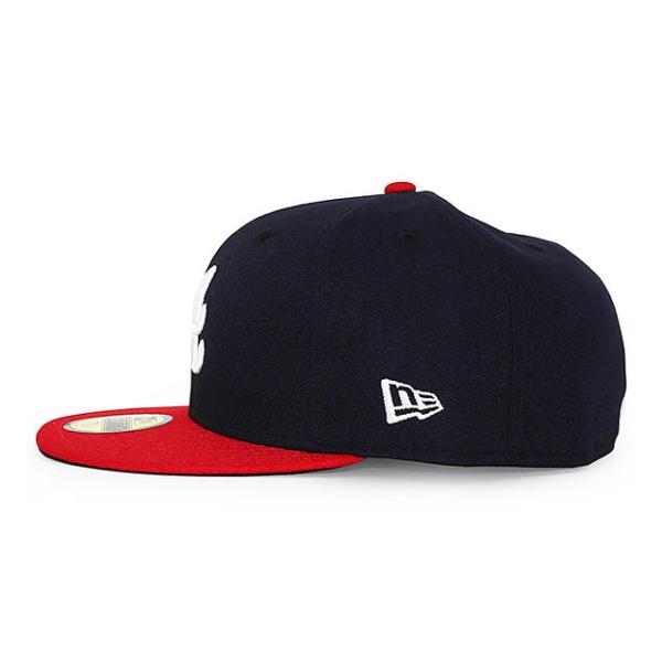 ニューエラ キャップ 59FIFTY アトランタ ブレーブス MLB ON-FIELD AUTHENTIC HOME FITTED CAP NAVY