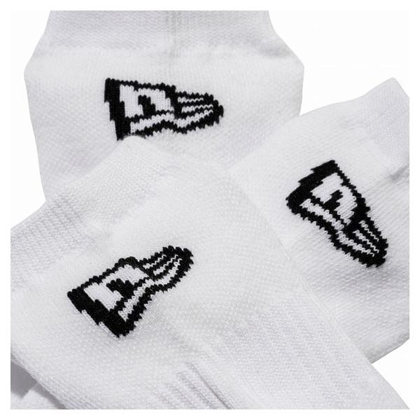 ニューエラ 靴下 SOCKS SHORT 3PAIRS WHITE  NEW ERA ソックス ホワイト 3ペア