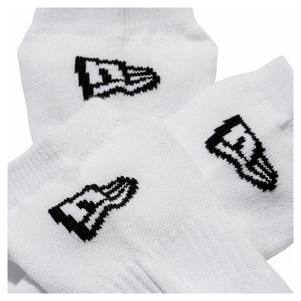 ニューエラ 靴下 SOCKS SHORT 3PAIRS WHITE  NEW ERA ソックス ホワイト ３ペア