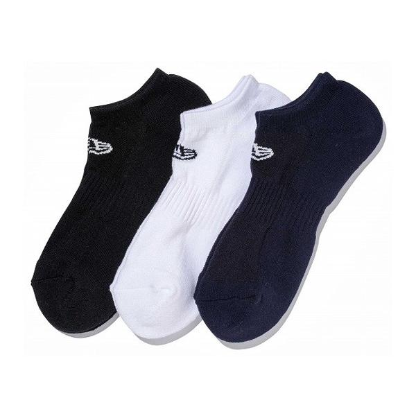 ニューエラ 靴下 SOCKS SHORT 3PAIRS BLACK-NAVY-WHITE  NEW ERA ソックス ブラック ネイビー ホワイト 3ペア