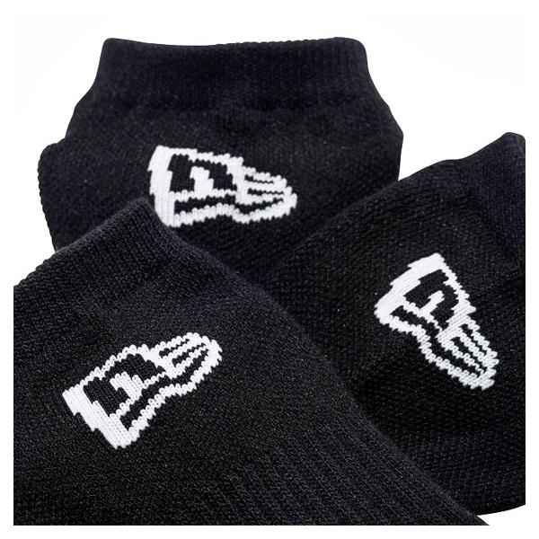 ニューエラ 靴下 SOCKS SHORT 3PAIRS BLACK
