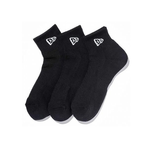 ニューエラ 靴下 SOCKS ANKLE 3PAIRS BLACK NEW ERA ソックス ブラック