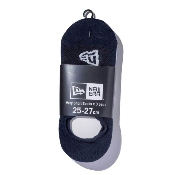 ニューエラ 靴下 SOCKS VERY SHORT 3PAIRS BLACK-NAVY-WHITE  NEW ERA ソックス ブラック ネイビー ホワイト 3ペア