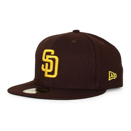ニューエラ キャップ 59FIFTY サンディエゴ パドレス MLB ON FIELD AUTHENTIC GAME FITTED CAP BROWN