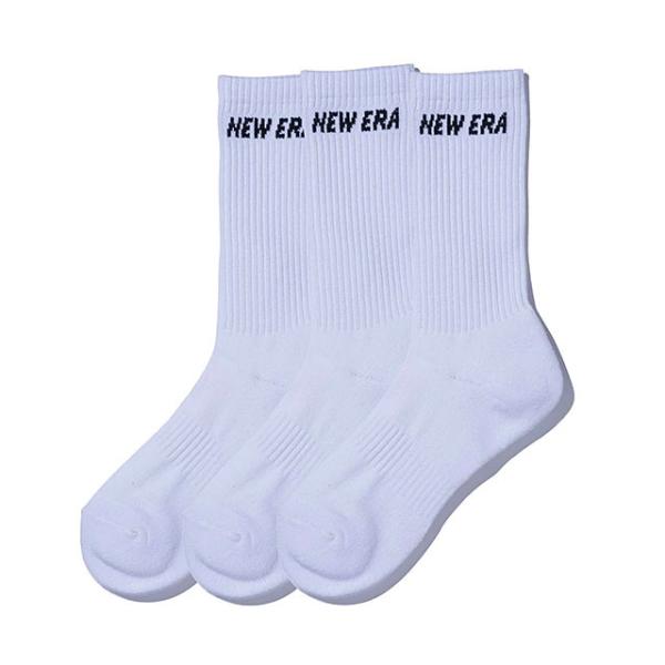 NEW ERA ソックス  SOCKS CREW 3PAIRS WHITE  ニューエラ 3ペア
