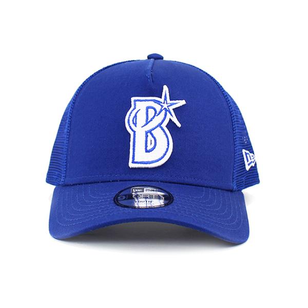 子供用 ニューエラ メッシュキャップ 9FORTY 横浜DeNAベイスターズ YOUTH NPB A-FRAME TRUCKER MESH CAP LT ROYAL