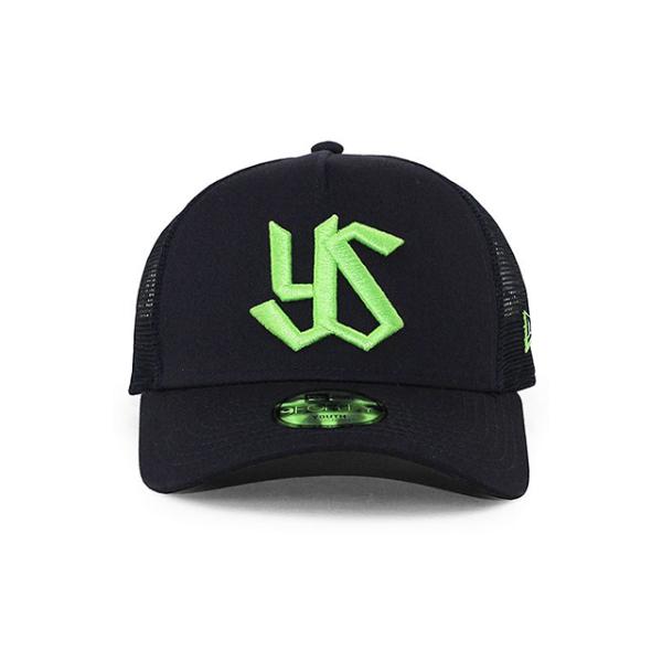 子供用 ニューエラ メッシュキャップ 9FORTY 東京ヤクルト スワローズ YOUTH NPB A-FRAME TRUCKER MESH CAP NAVY