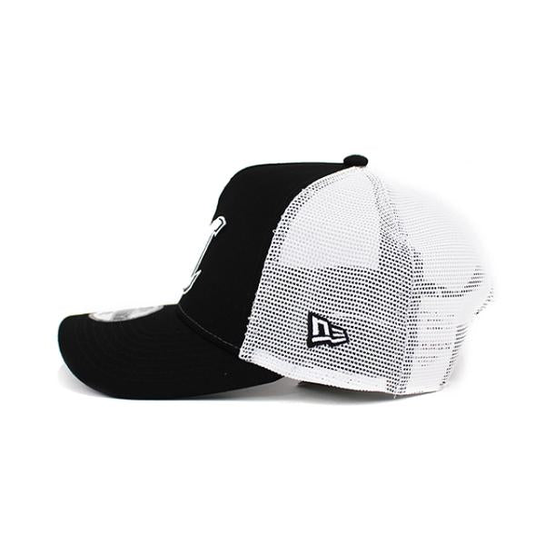 子供用 ニューエラ 9FORTY メッシュキャップ 千葉ロッテ マリーンズ YOUTH NPB A-FRAME TRUCKER MESH CAP BLACK