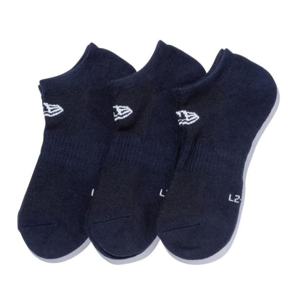ニューエラ 靴下 SOCKS SHORT 3PAIRS NAVY