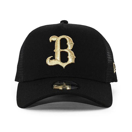 子供用 ニューエラ 9FORTY メッシュキャップ オリックス バファローズ NPB A-FRAME TRUCKER MESH CAP BLACK