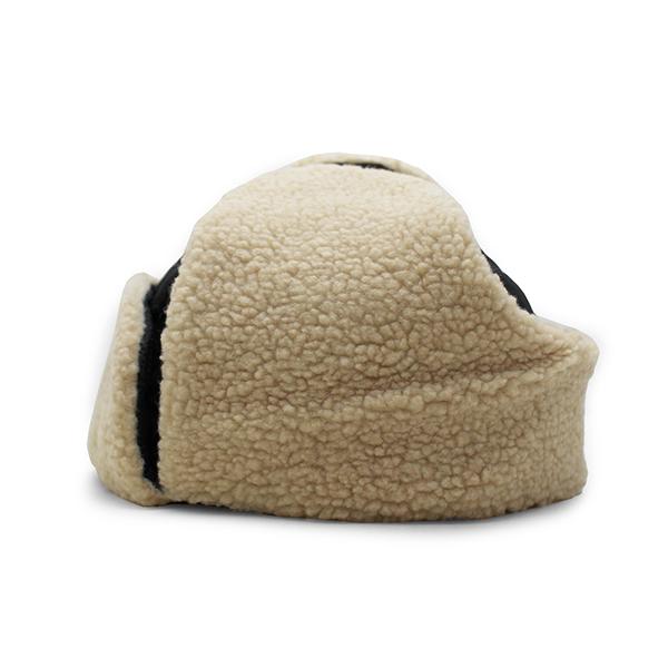 オットー パイロットハット 耳当て付き帽子 ブラック QUILTED POLYESTER SHELL W SHEARLING LINING THREE PANEL TRAPPER HAT OTTO