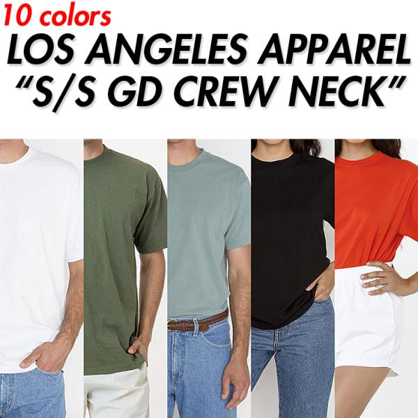 10色展開 ロサンゼルス アパレル Tシャツ  S S GD CREW NECK T-SHIRT  LOS ANGELES APPAREL
