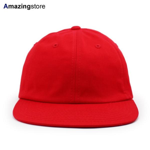 デッキー RELAXED FLAT BILL COTTON CAPS RED DECKY