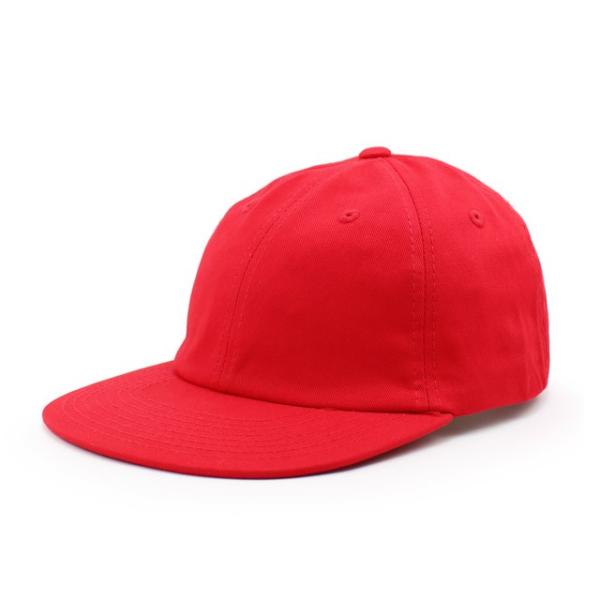 デッキー RELAXED FLAT BILL COTTON CAPS RED DECKY
