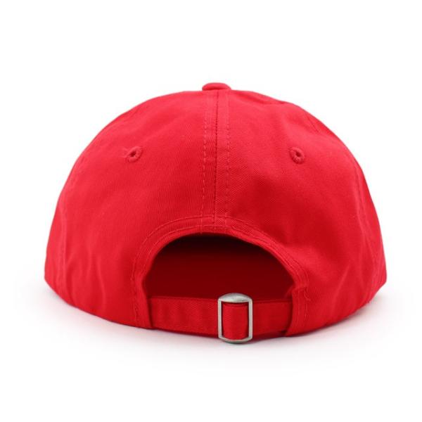デッキー RELAXED FLAT BILL COTTON CAPS RED DECKY
