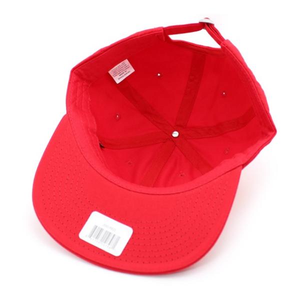 デッキー RELAXED FLAT BILL COTTON CAPS RED DECKY