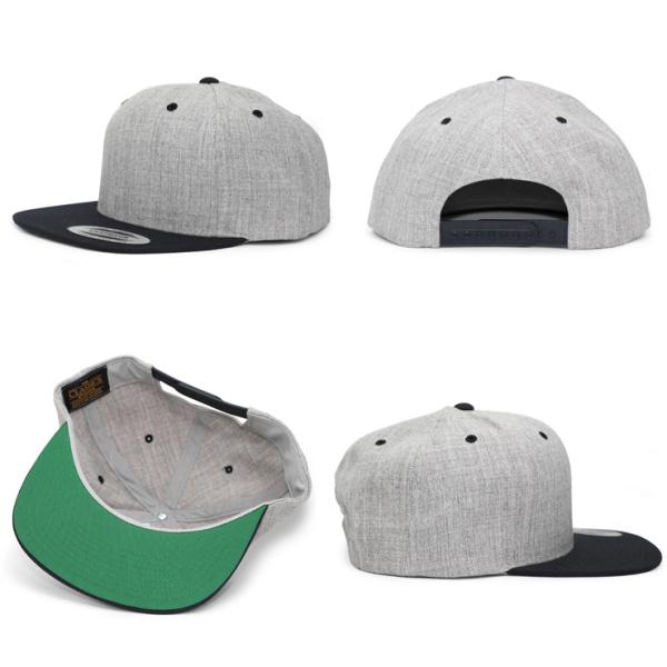 ユーポン フレックスフィット スナップバック PREMIUM CLASSIC 2-TONE BLANK SNAPBACK HEATHER GREY RED NAVY PURPLE ROYAL YUPOONG FLEXFIT