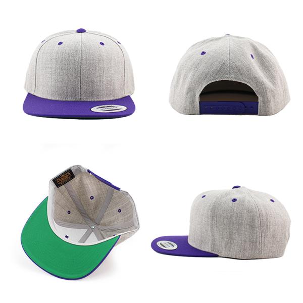 ユーポン フレックスフィット スナップバック PREMIUM CLASSIC 2-TONE BLANK SNAPBACK HEATHER GREY RED NAVY PURPLE ROYAL YUPOONG FLEXFIT