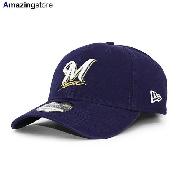 ニューエラ キャップ 9TWENTY ミルウォーキー ブルワーズ MLB CORE CLASSIC STRAPBACK CAP NAVY
