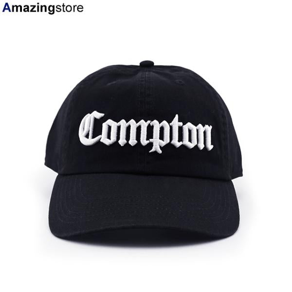 ニューハッタン キャップ ストラップバック コンプトン OLD ENGLISH STRAPBACK CAP BLACK WHITE