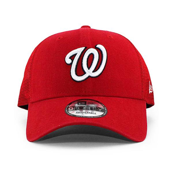 ニューエラ メッシュキャップ 9FORTY ワシントン ナショナルズ MLB TRUCKER MESH CAP RED