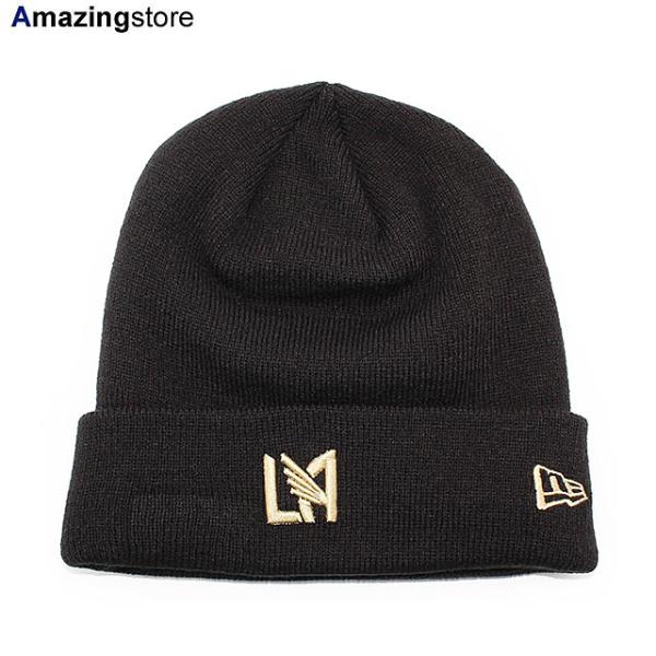 ニューエラ カフニットキャップ ビーニー ロサンゼルス FC MLS CUFFED KNIT BEANIE BLACK