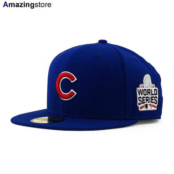 ニューエラ キャップ 59FIFTY シカゴ カブス MLB 2016 WORLD SERIES GAME FITTED CAP BLUE