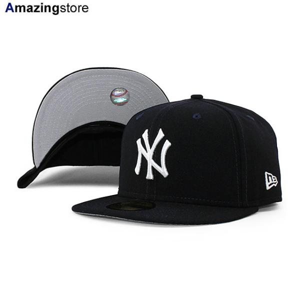 ニューエラ キャップ 59FIFTY ニューヨーク ヤンキース MLB WOOL GREY BOTTOM FITTED CAP NAVY