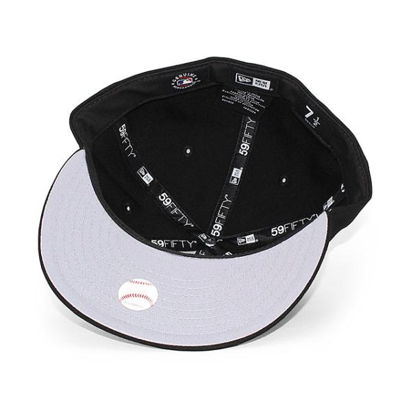 ニューエラ キャップ 59FIFTY シカゴ ホワイトソックス MLB WOOL GREY BOTTOM FITTED CAP BLACK