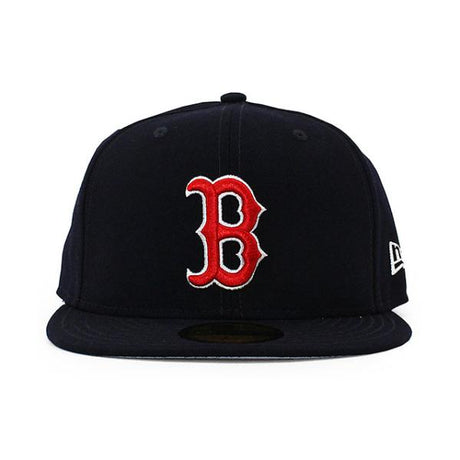 ニューエラ キャップ 59FIFTY ボストン レッドソックス  MLB GREY BOTTOM FITTED CAP NAVY  NEW ERA BOSTON RED SOX