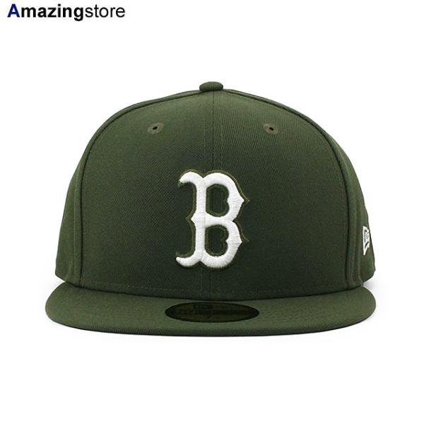 ニューエラ キャップ 59FIFTY ボストン レッドソックス MLB TEAM BASIC FITTED CAP OLIVE