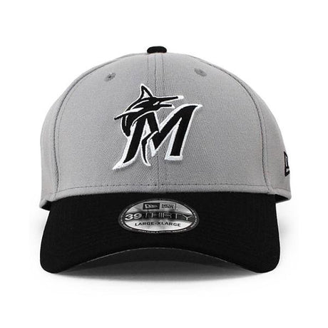 ニューエラ キャップ 39THIRTY マイアミ マーリンズ MLB TEAM CLASSIC FLEX FIT CAP GREY BLACK NEW ERA MIAMI MARLINS