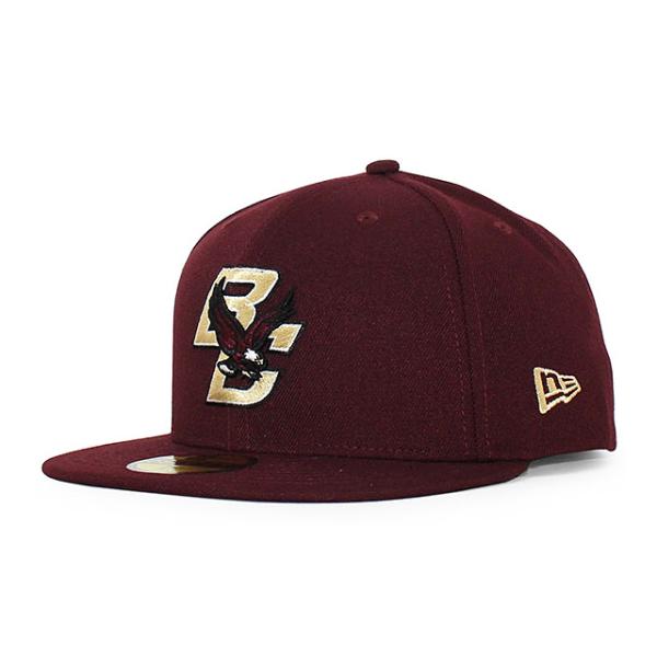 ニューエラ キャップ 59FIFTY ボストン カレッジ イーグルス NCAA TEAM-BASIC FITTED CAP MAROON NEW ERA BOSTON COLLEGE EAGLES