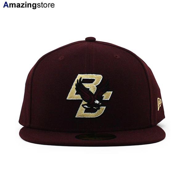 ニューエラ キャップ 59FIFTY ボストン カレッジ イーグルス NCAA TEAM-BASIC FITTED CAP MAROON NEW ERA BOSTON COLLEGE EAGLES