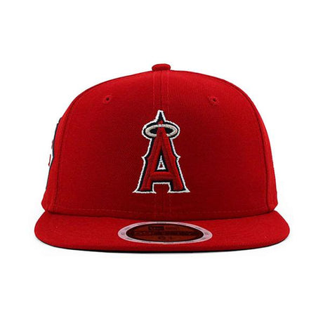 子供用 大谷翔平ア・リーグMVP記念モデル ニューエラ キャップ 59FIFTY ロサンゼルス エンゼルス YOUTH 2021 AL MVP SIDE PATCH FITTED CAP RED