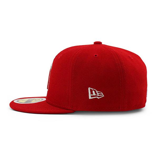 子供用 大谷翔平ア・リーグMVP記念モデル ニューエラ キャップ 59FIFTY ロサンゼルス エンゼルス YOUTH 2021 AL MVP SIDE PATCH FITTED CAP RED