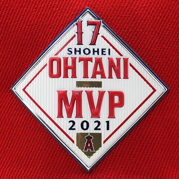 子供用 大谷翔平ア・リーグMVP記念モデル ニューエラ キャップ 59FIFTY ロサンゼルス エンゼルス YOUTH 2021 AL MVP SIDE PATCH FITTED CAP RED