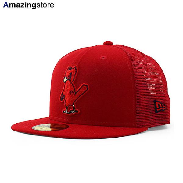 ニューエラ キャップ 59FIFTY セントルイス カージナルス 2022 MLB BATTING PRACTICE TRUCKER FITTED CAP RED NEW ERA ST.LOUIS CARDINALS