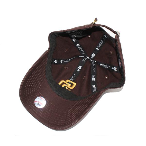 女性用 ニューエラ キャップ 9TWENTY サンディエゴ パドレス MLB CORE CLASSIC STRAPBACK CAP BROWN