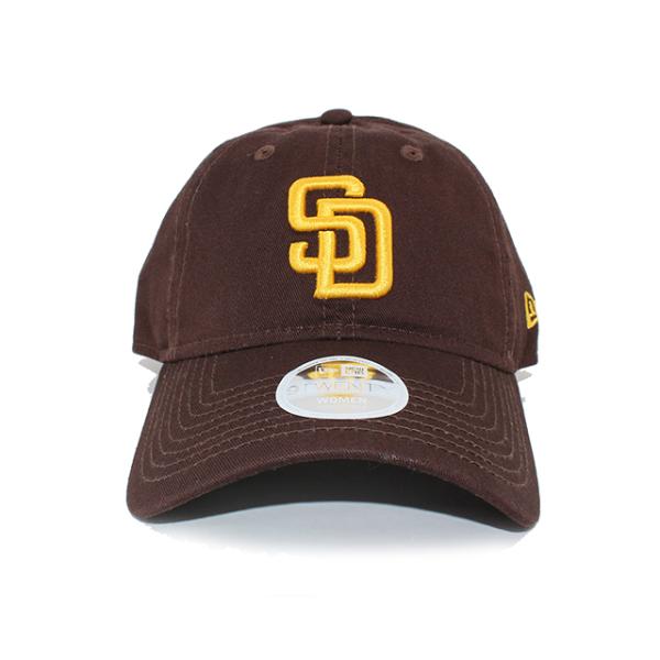 女性用 ニューエラ キャップ 9TWENTY サンディエゴ パドレス MLB CORE CLASSIC STRAPBACK CAP BROWN