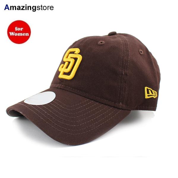 女性用 ニューエラ キャップ 9TWENTY サンディエゴ パドレス MLB CORE CLASSIC STRAPBACK CAP BROWN