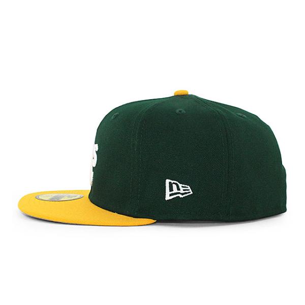 ニューエラ キャップ 59FIFTY オークランド アスレチックス MLB AC OTC FITTED CAP GREEN GOLD NEW ERA OAKLAND ATHLETICS