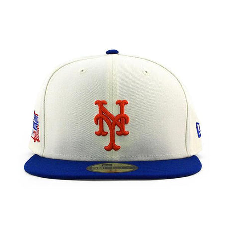 ニューエラ キャップ 59FIFTY ニューヨーク メッツ MLB 1986 WORLD SERIES GREY BOTTOM FITTED CAP CREAM BLUE NEW ERA NEW YORK METS