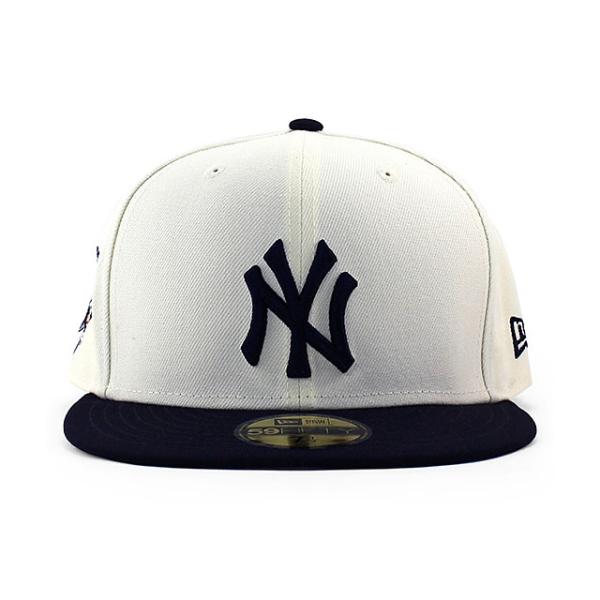 ニューエラ キャップ 59FIFTY ニューヨーク ヤンキース MLB 2000 WORLD SERIES GREY BOTTOM FITTED CAP CREAM NEW ERA NEW YORK YANKEES